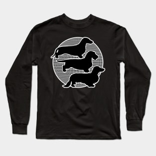 The World Of DACHSHUNDS black white Long Sleeve T-Shirt